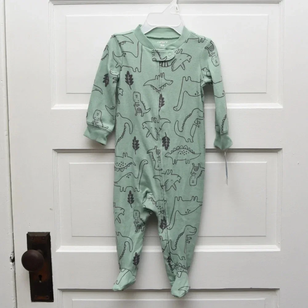 Carter's‎ 9 month dinosaur sleeper 2way zip green